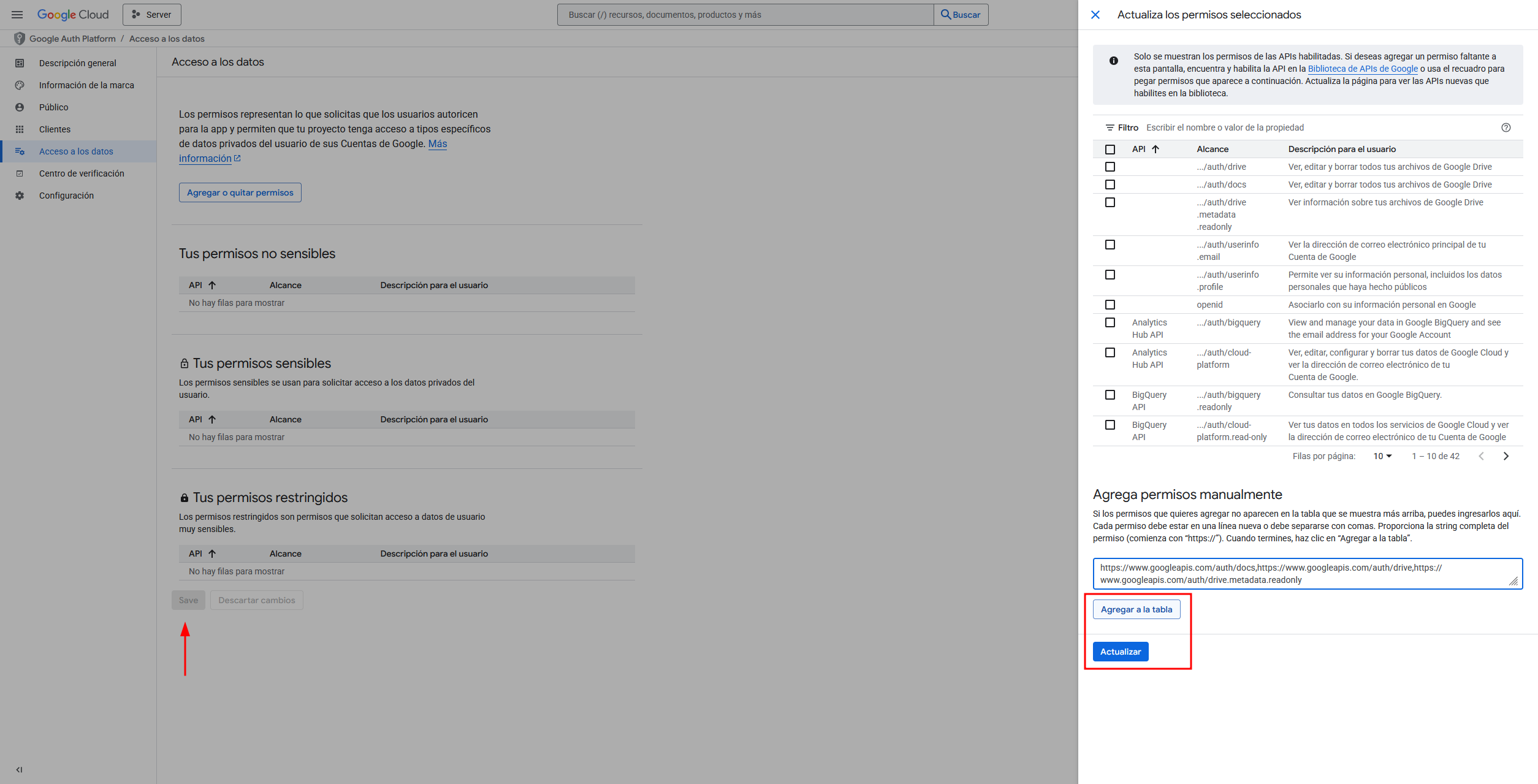 Creación del proyecto en Google Cloud Console