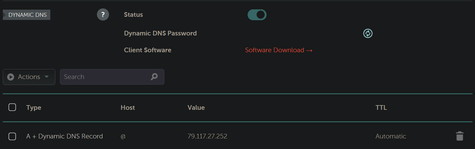 Registros A + Dynamic DNS Record de Namecheap